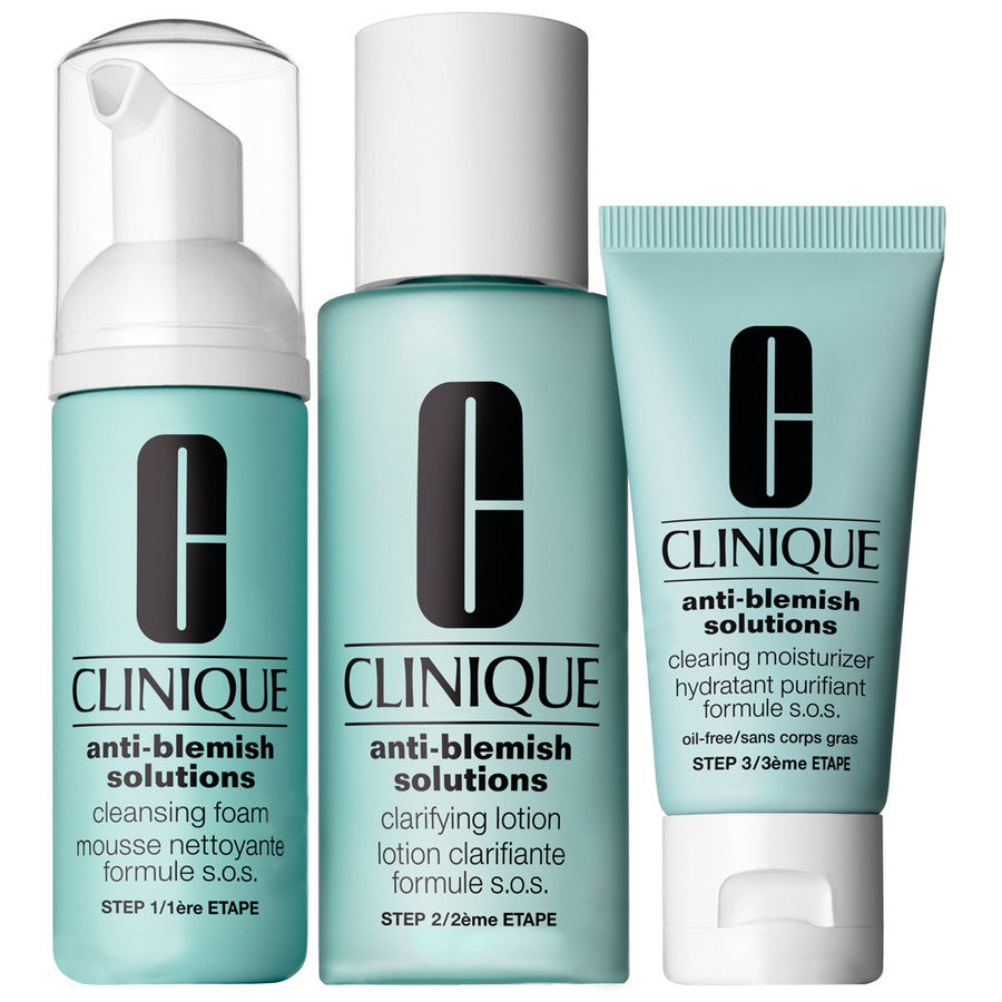  CLINIQUE 3 STEP ANTI BLEMISH SOLUTIONS CLEAR SKIN SYSTEM ANTI ERUZIONI CUTANEE