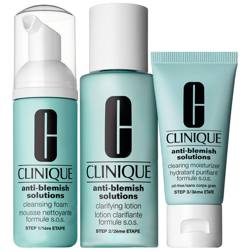  CLINIQUE 3 STEP ANTI BLEMISH SOLUTIONS CLEAR SKIN SYSTEM ANTI ERUZIONI CUTANEE